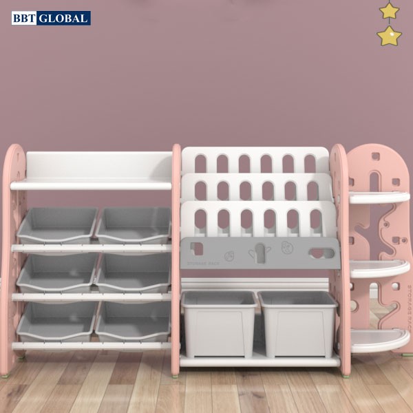Giá kệ để đồ chơi và đồ dùng cho bé bbt global sh9604 hồng