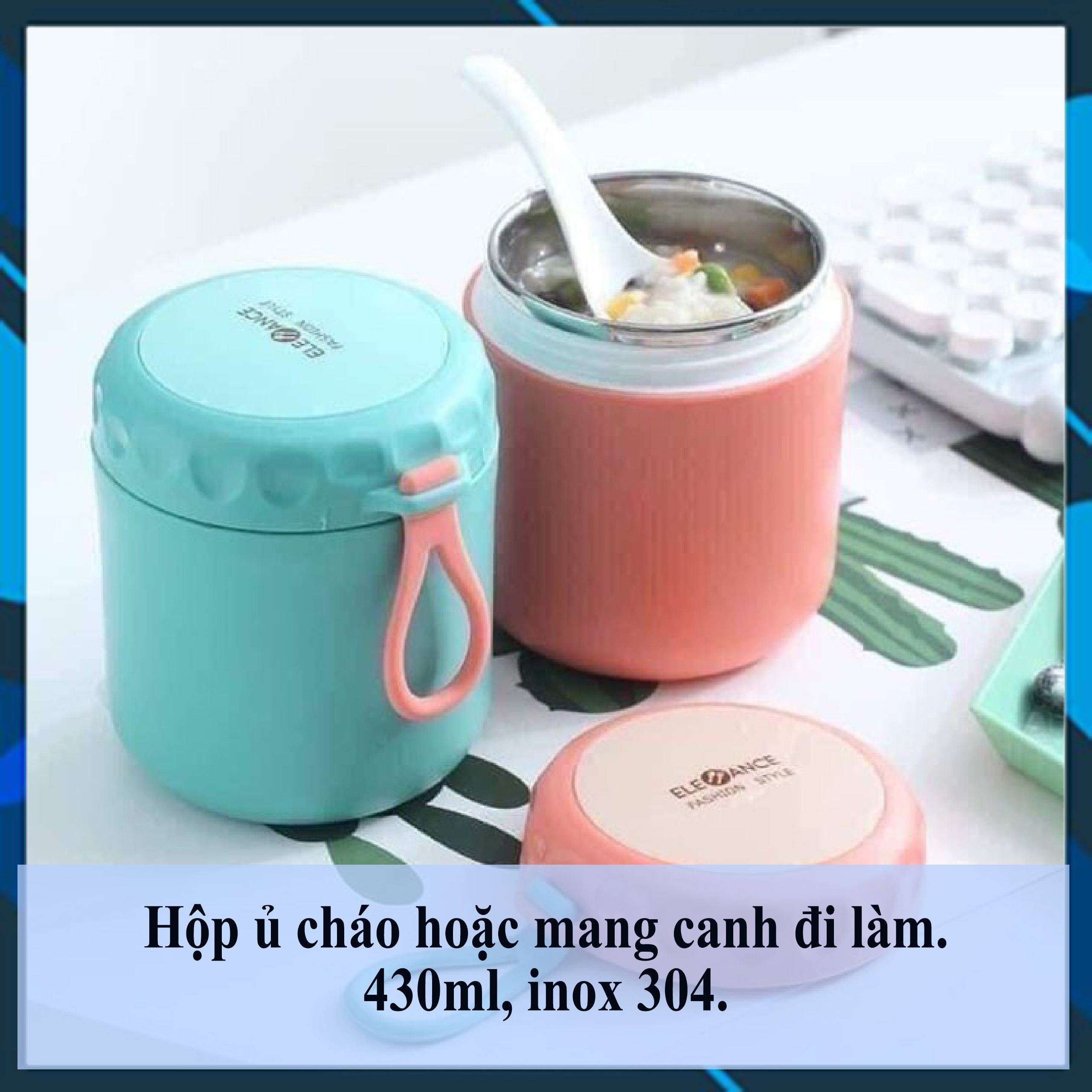 Bình ủ cháo, Hộp giữ nhiệt nóng lạnh thức ăn, Bình ủ cháo cho bé, Ca ủ cháo Tiện Lợi, An Toàn, Tiết Kiệm Thời Gian