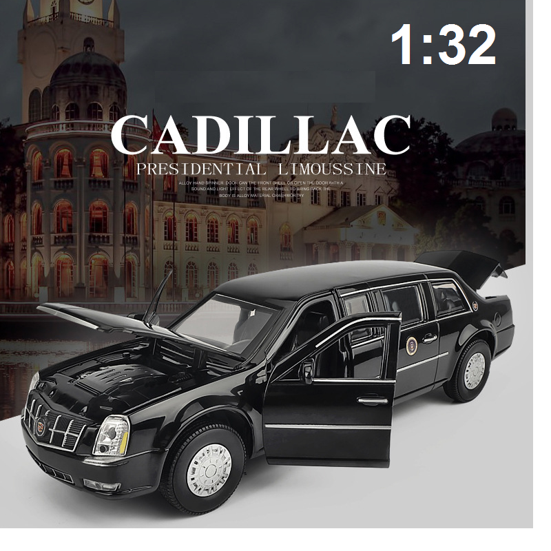Mô hình xe ô tô Cadillac tỉ lệ 1:32 bằng kim loại xe đồ chơi trẻ em