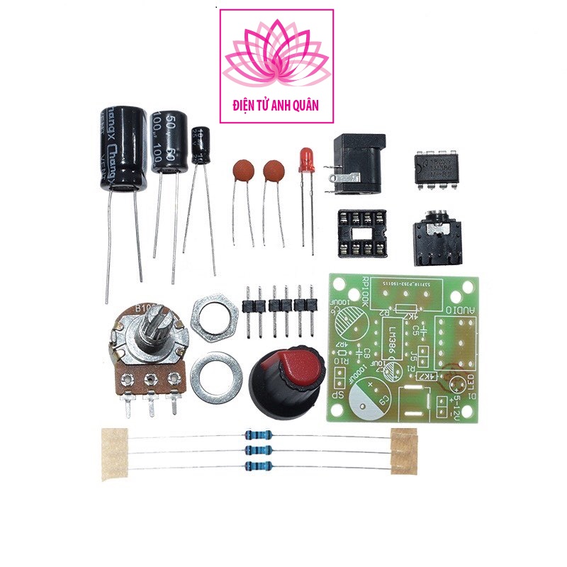 Bảng mạch khuếch đại âm thanh mini 0.5w-10w 3 - 12v Lm 386.