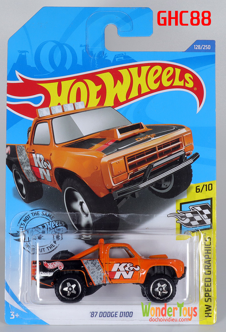 Xe mô hình hot wheels '87 dodge d100 collections hw speed graphics - 2020 - ghc88