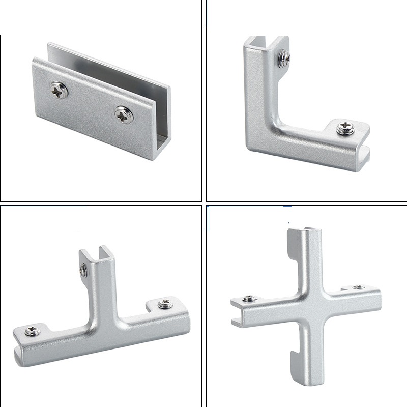 Phụ kiện nối góc nhôm kính hoặc gạch