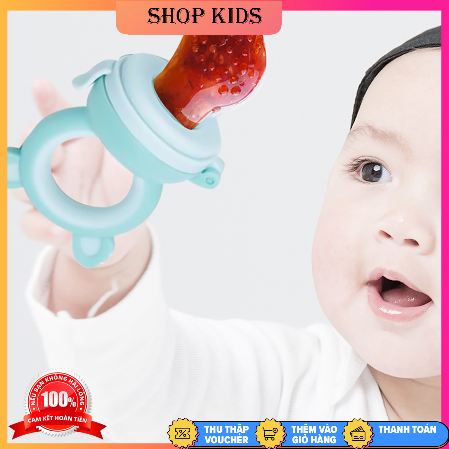 Núm Ăn Dặm Cho Bé Cao Cấp Chống Hóc Giúp Bé Tập Nhai Đồ Ăn Hoa Quả