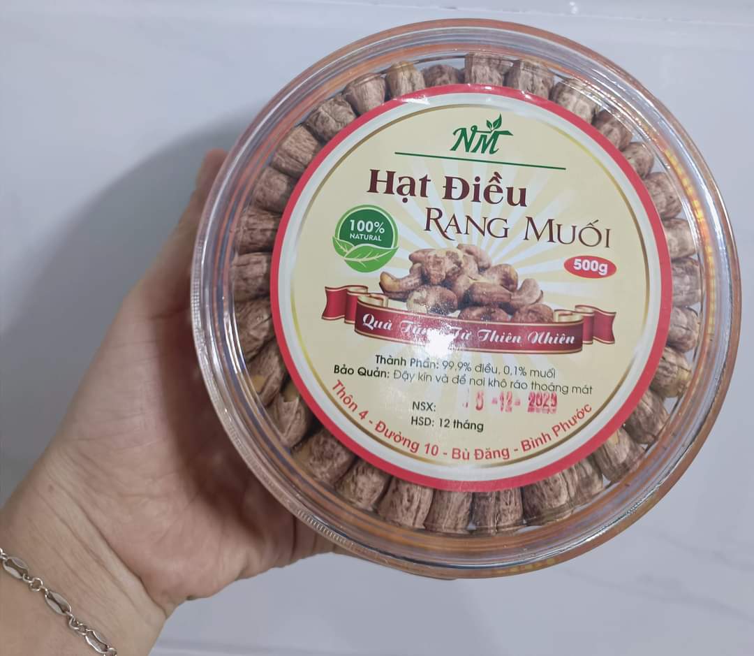 Hạt điều rang muối A cồ nguyên hạt giàu dinh dưỡng 500gr vỏ lụa Bình Phước giàu dinh dưỡng