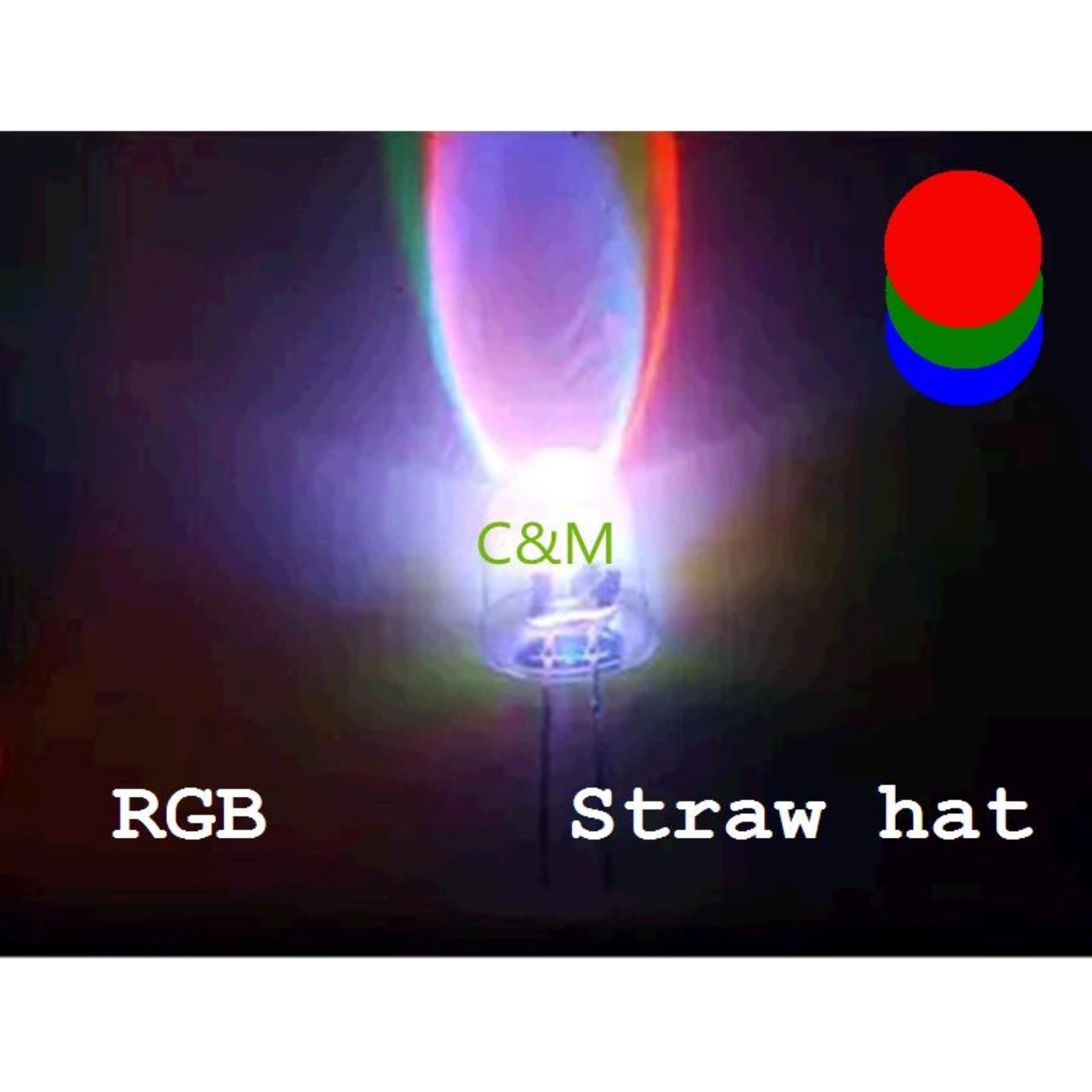 [25 con] (TK1) Led 5mm Lùn 7 Màu RGB 2 CHÂN (Nháy Nhanh) (Led 7 Màu RGB)