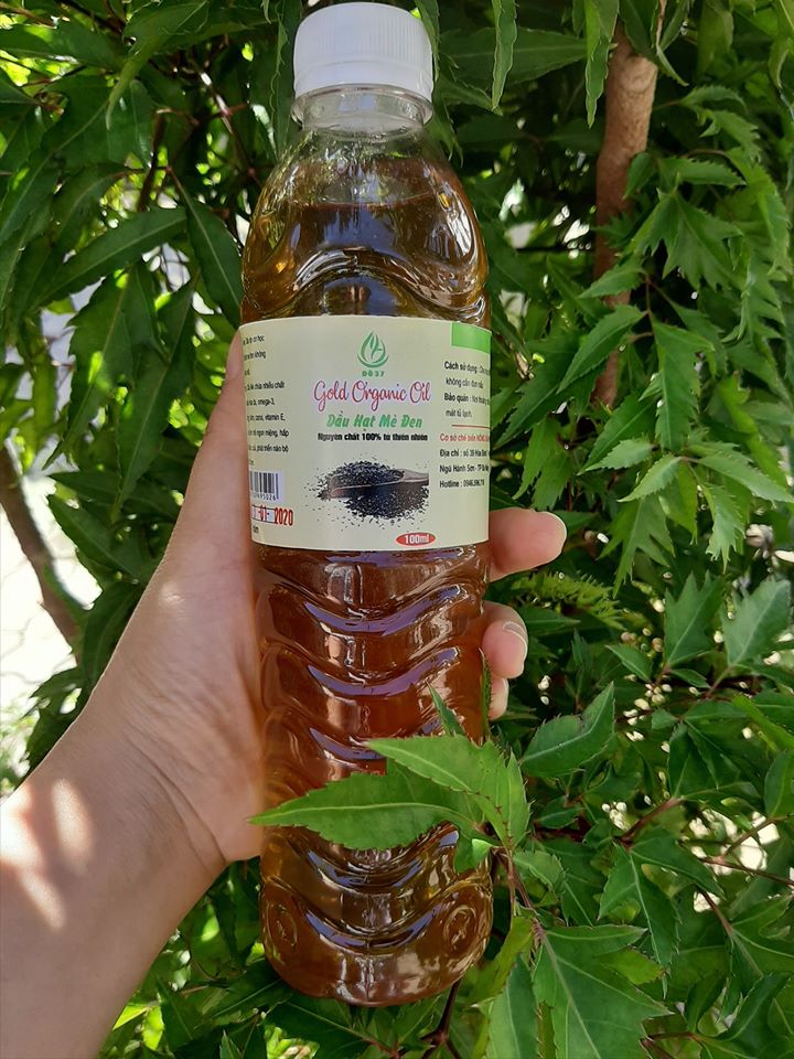 DẦU MÈ ĐEN GOLD ORGANIC OIL - Chai 500ml - Dầu Mè ép lạnh cơ học - Dầu ăn dặm Bổ sung omega 3 phát triển trí não, giúp hấp thụ dưỡng chất, tăng cường sức đề kháng - Bách Hóa Thực Phẩm Sạch