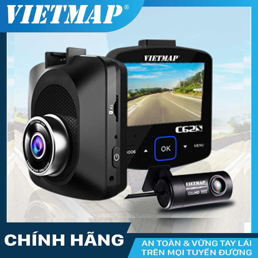Camera hành trình vietmap c62s + thẻ nhớ 32/64/128 gb class 10 phụ kiện dành cho mọi loại xe ô tô