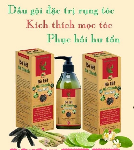 Dầu gội chanh sả bồ kết giảm rụng tóc, hỗ trợ mọc tóc