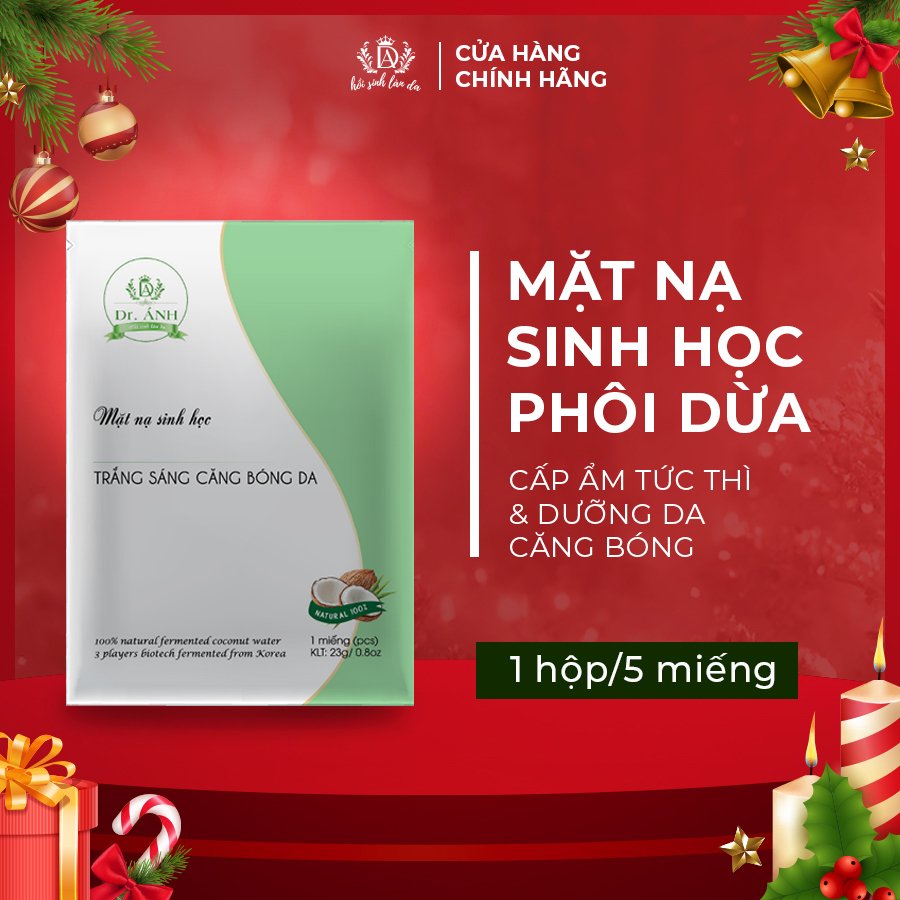 Mặt nạ dừa Dr.Ánh dành cho da dầu, da mụn, da khô - Giúp Căng Bóng Da