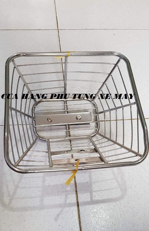 Rổ trước inox 10 ly Mini cho xe Dream, Wave