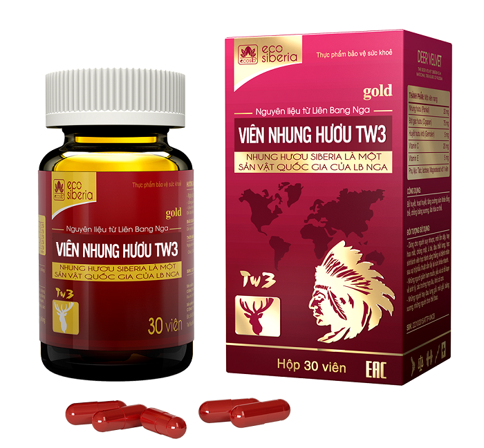 Viên nhung hươu TW3-Bổ huyết, bồi bổ cơ thể, tăng cường sức khỏe sinh lực, hạn chế lão hóa (Hộp 30 viên)