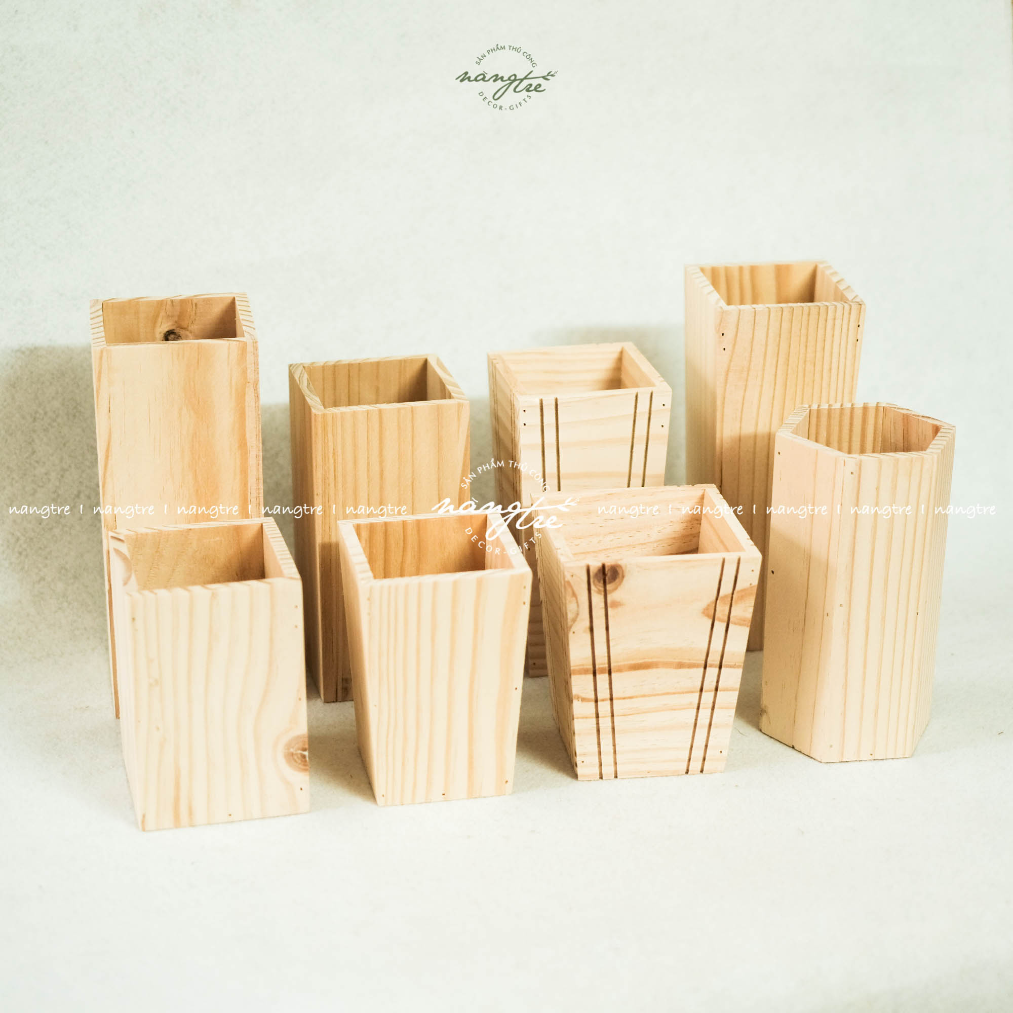 Lọ hoa gỗ - Bình gỗ cắm hoa