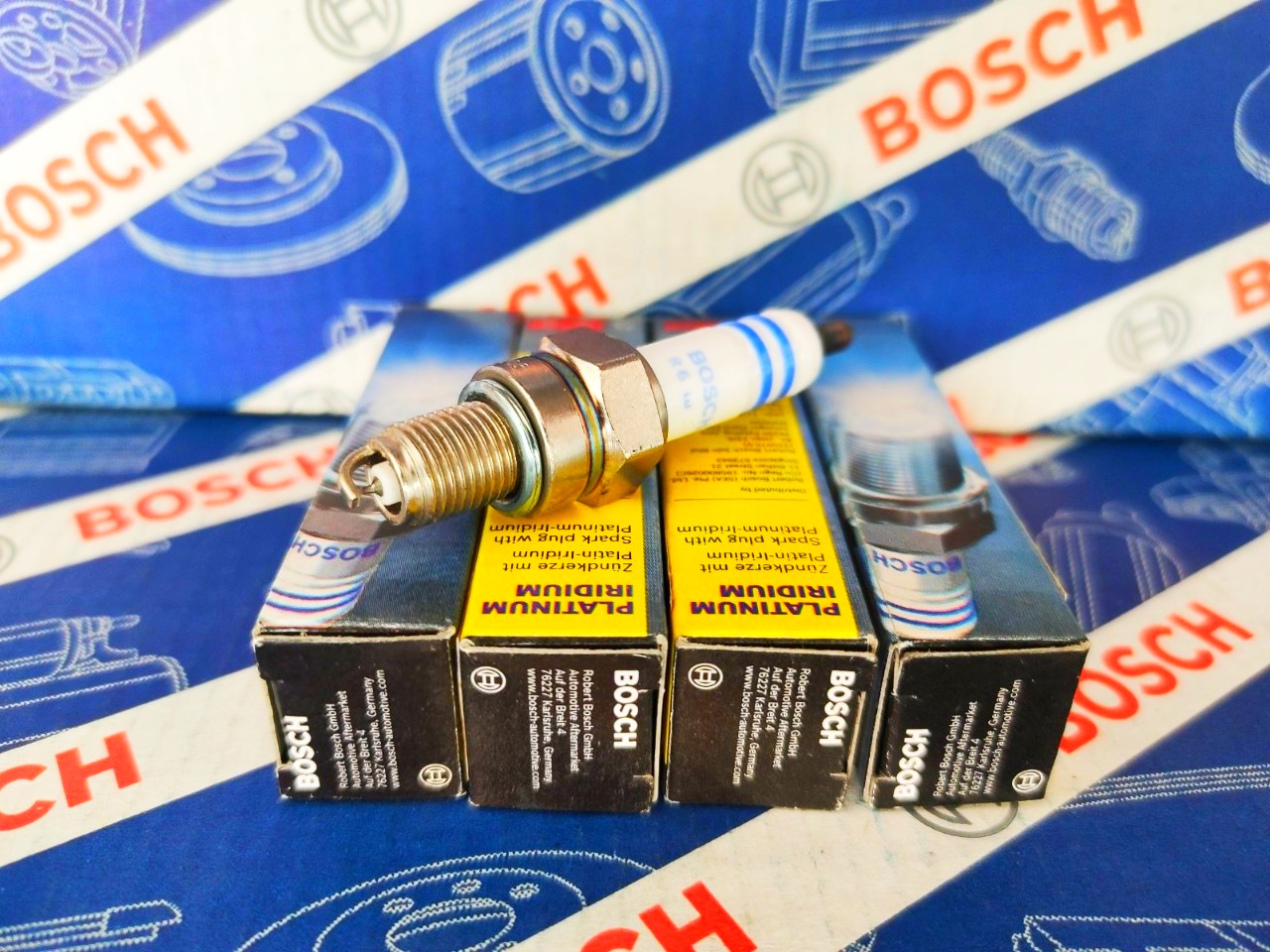 Bugi Xe Máy Chân Ngắn Bosch Honda Dream Wave Future Yamaha Jupiter Sirius SYM Attila