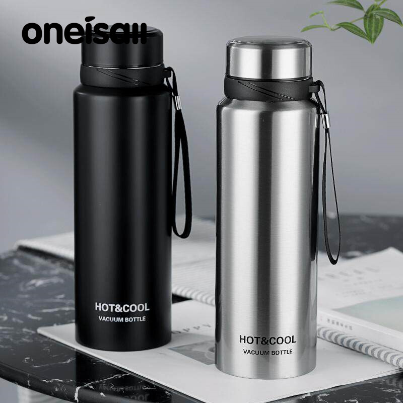 BINCOO Bình giữ nhiệt dung tích lớn 900ml có quai xách chất liệu thép không gỉ sang trọng kích thước 24x85x85cm - INTL