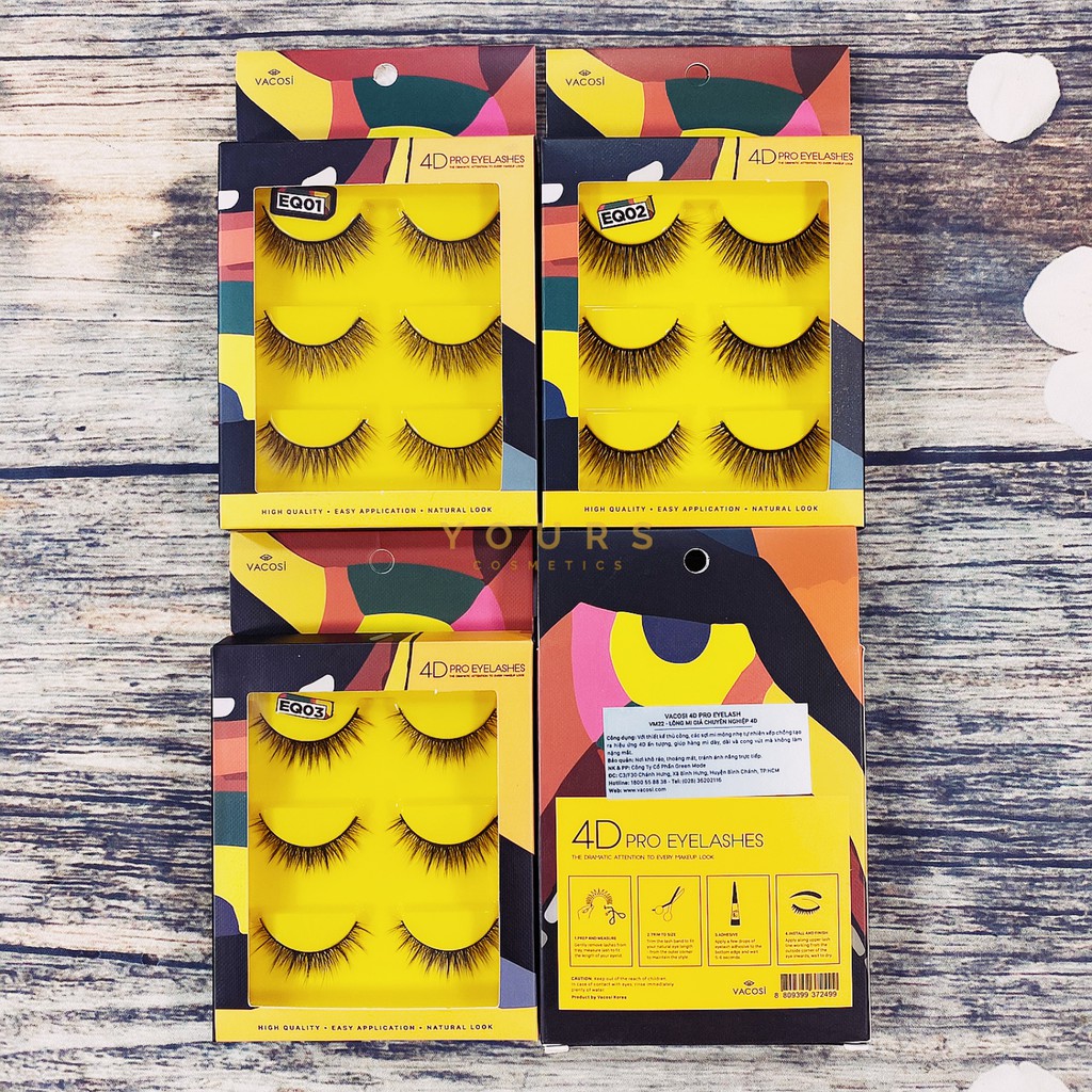 Mi Chồn Vacosi Tự Nhiên 4D Pro Eyelash - Lông Mi Giả Vacosi 4D Pro Eyelash Tự Nhiên