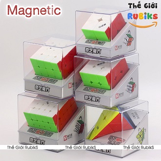 Bộ sưu tập set rubik qiyi ms series có nam châm 2x2 3x3 4x4 5x5 pyraminx cube/ stickerless