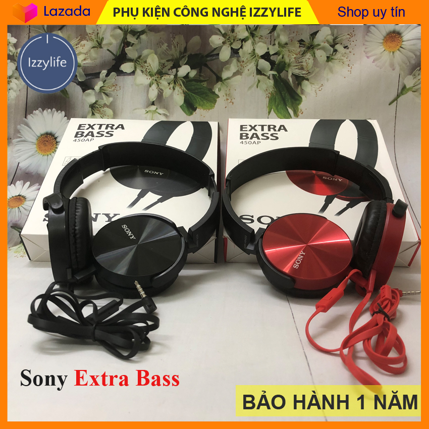 [CHUẨN ÂM SONY] Tai Nghe EXTRA BASS, tai nghe chụp tai 450AP chuẩn âm bass, nghe cực đã, khuyến mai sâu – izzylife