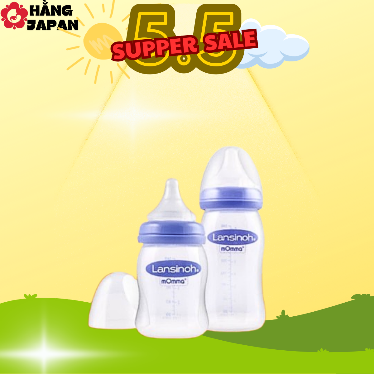 Bình sữa em bé lansinoh 160/240ml - núm ti thay thế đủ size