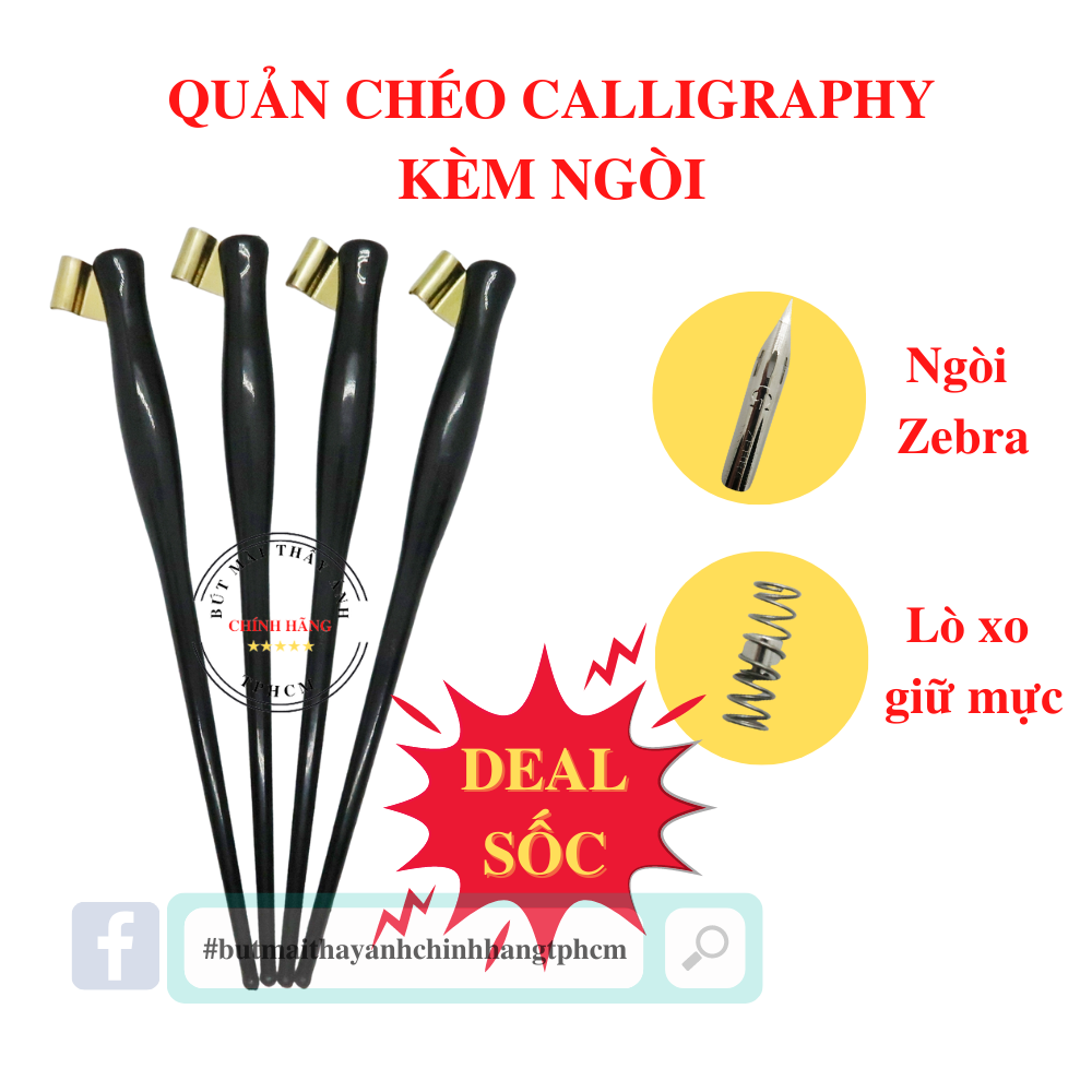 Quản chéo kèm ngòi luyện chữ sáng tạo calligraphy