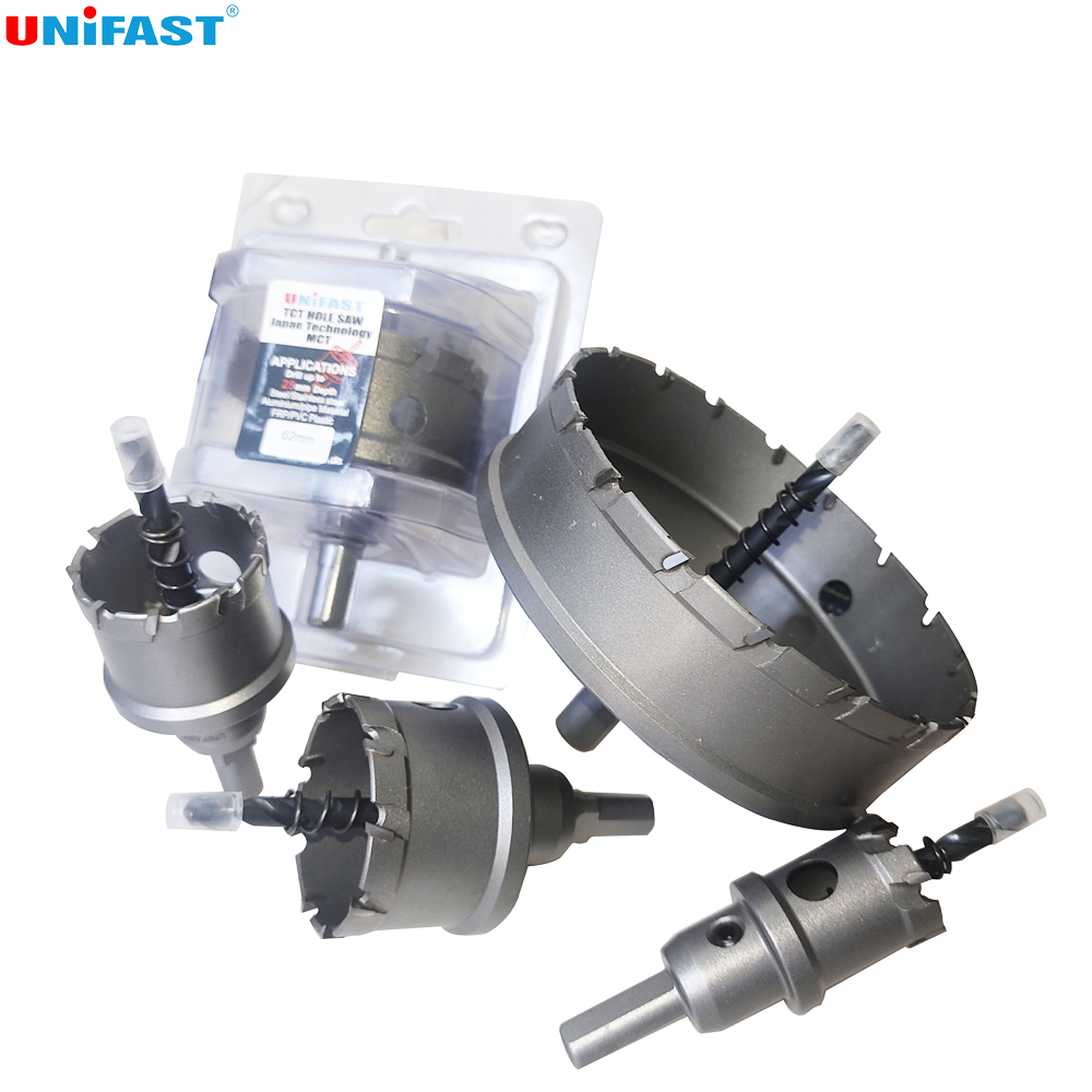 Mũi khoét lỗ unifast mct 14-140mm răng hợp kim khoan sắt thép inox