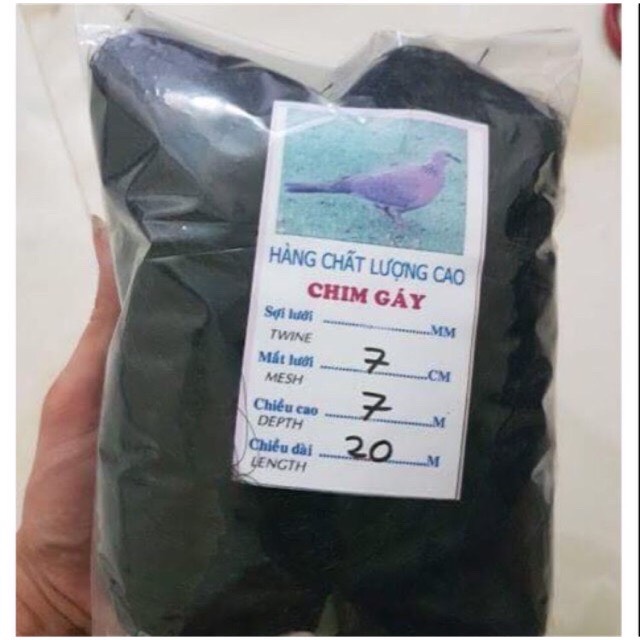 [ Giá Rẻ ] Lưới Bẫy Chim - Lưới Chim Tàng Hình Cao 7m Mắt 7 cm Bắt Cuốc, Cò, Cu Các Loại