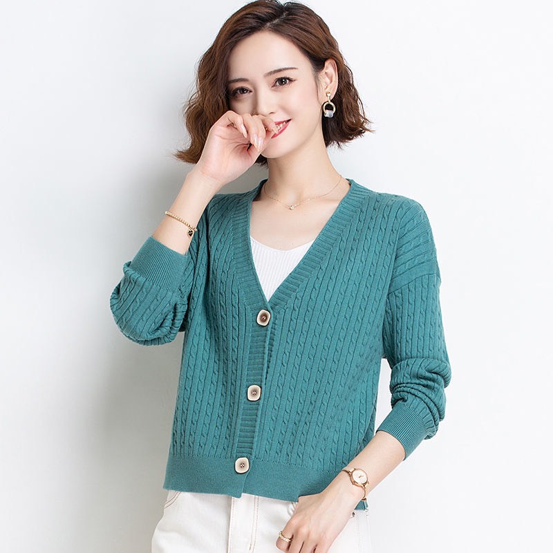 Áo khoác len nữ dáng ngắn, áo len cardigan hàng quảng châu, áo khoác len nữ
