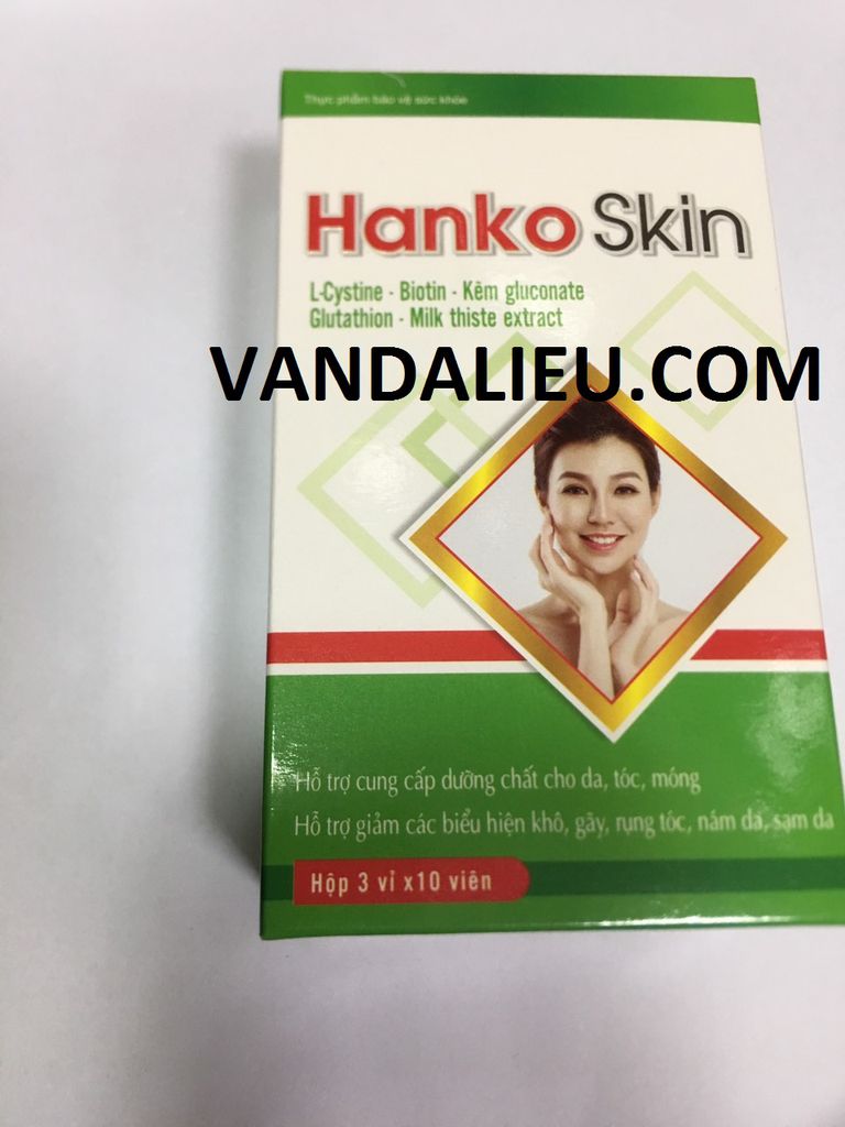 Viên uống hỗ trợ cung cấp dưỡng chất cho da, tóc , móng - hỗ trợ giảm các biểu hiện khô, gãy , rụng tóc , nám da, sạm da - hanko skin
