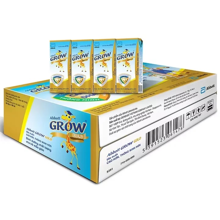 Thùng Sữa Pha Sẵn Abbott Grow nước 180ml Hương Vani