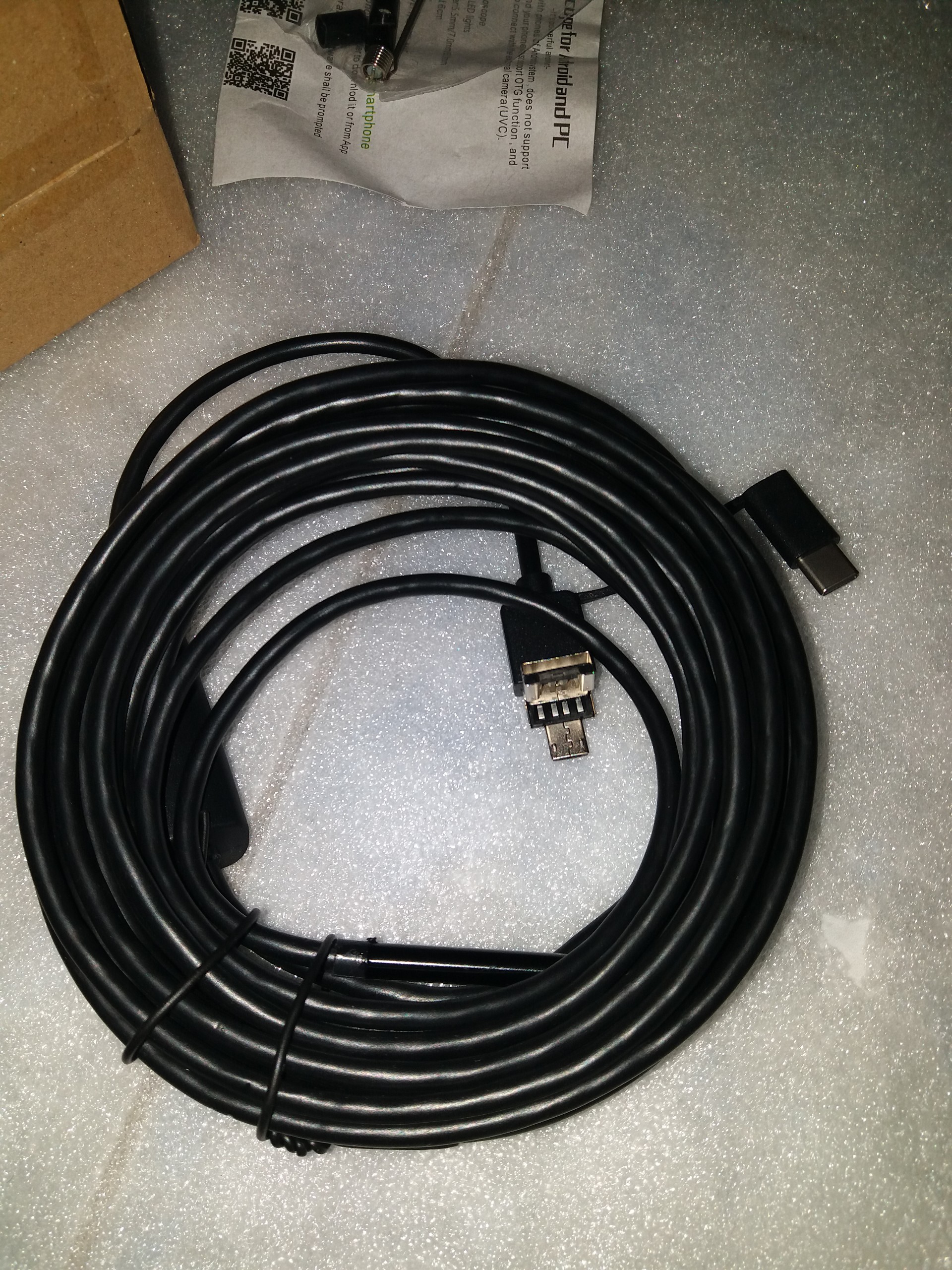 01 Bộ CAMERA để kết nối với điện thoại Smartphone dùng nội soi buồng đốt , họng ga và các chi tiết sâu trong động cơ