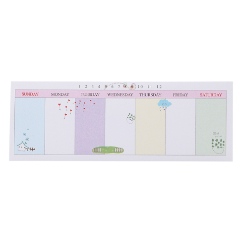 Tập Giấy Note Ghi Chú Kế Hoạch Tuần - Blueberries