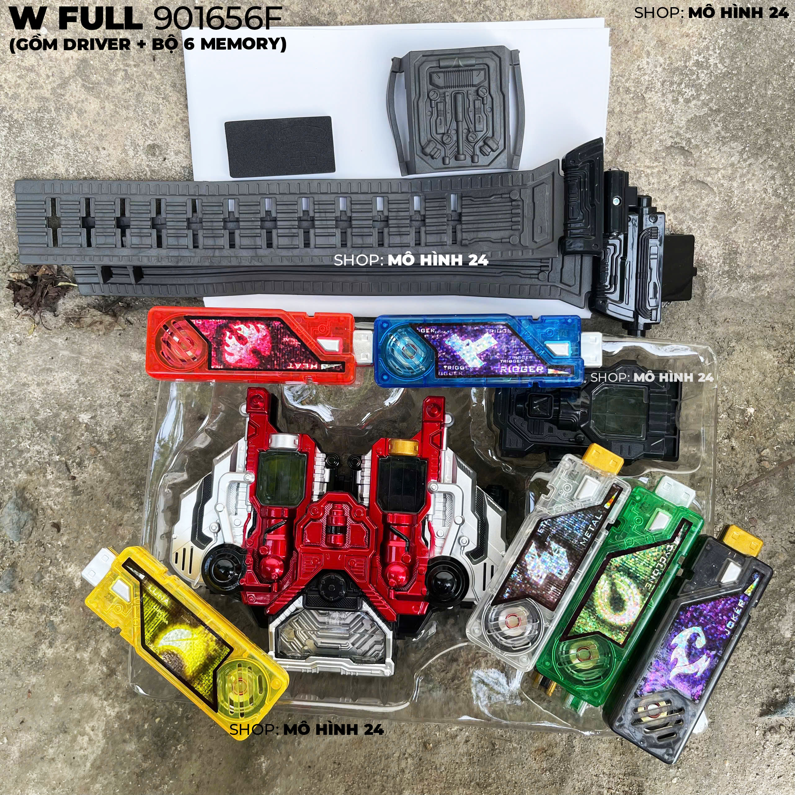 Đồ chơi thắt lưng Kamen Rider W driver kèm memory Siêu nhân hiệp sĩ mặt nạ DX Bootleg China đai lưng kamenrider cylone