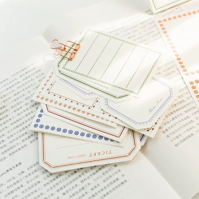Set 100 labels lớn dùng để trang trí cổ điển