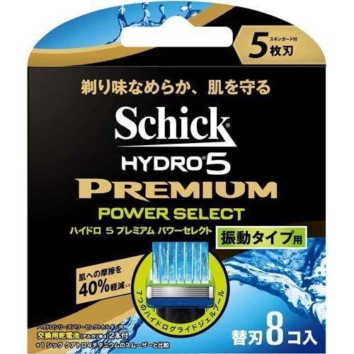 Vỉ 8 lưỡi dao cạo râu chạy pin Schick Hydro 5 Premium Power Select - Nhật Bản