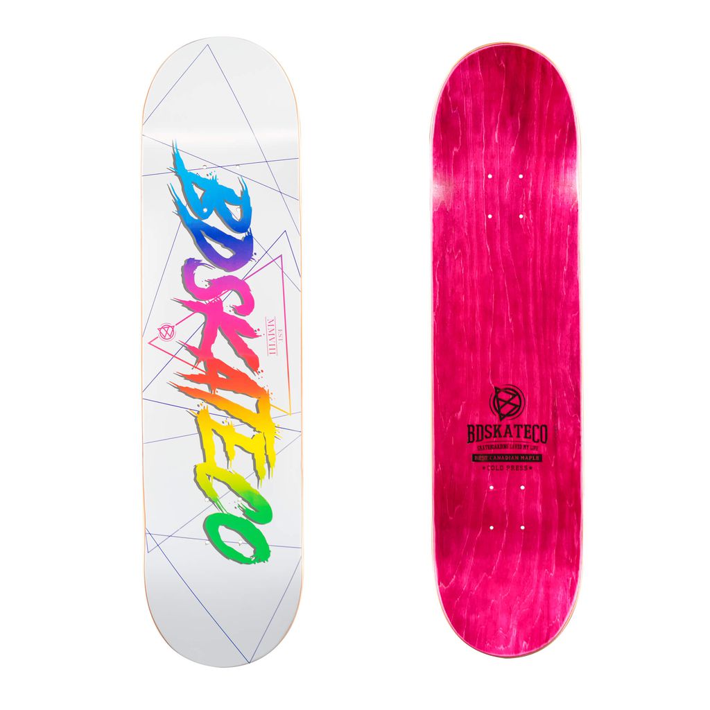 Mặt ván trượt skateboard cao cấp châu âu - bdskateco scrip logo deck 8.0