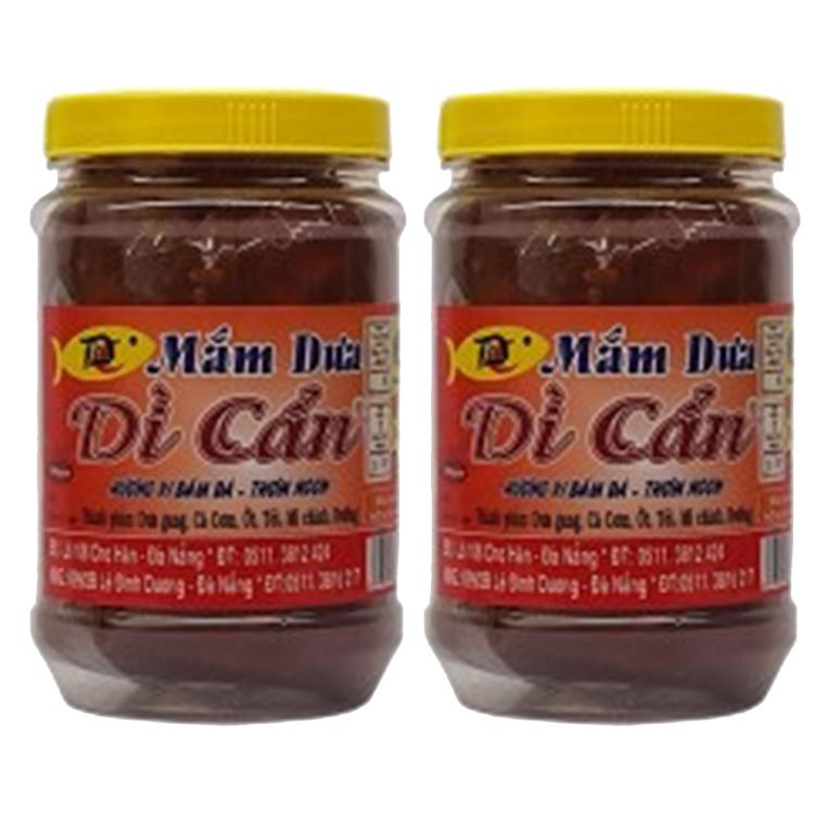 MẮM DƯA DÌ CẨN ĐẶC SẢN ĐÀ NẴNG -dưa giòn, vị đậm đà , thơm ngát, 2 hủ 500gr/hủ