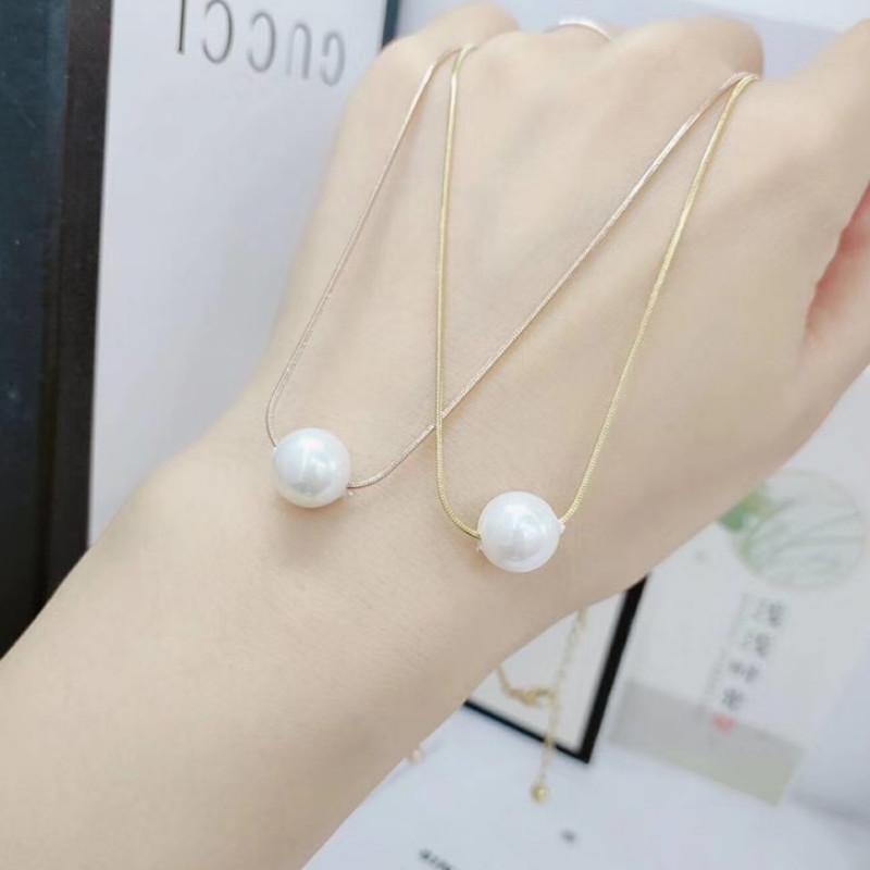 Dây Chuyền 1 Viên Ngọc Trai Titan Ko Đen TT 2200