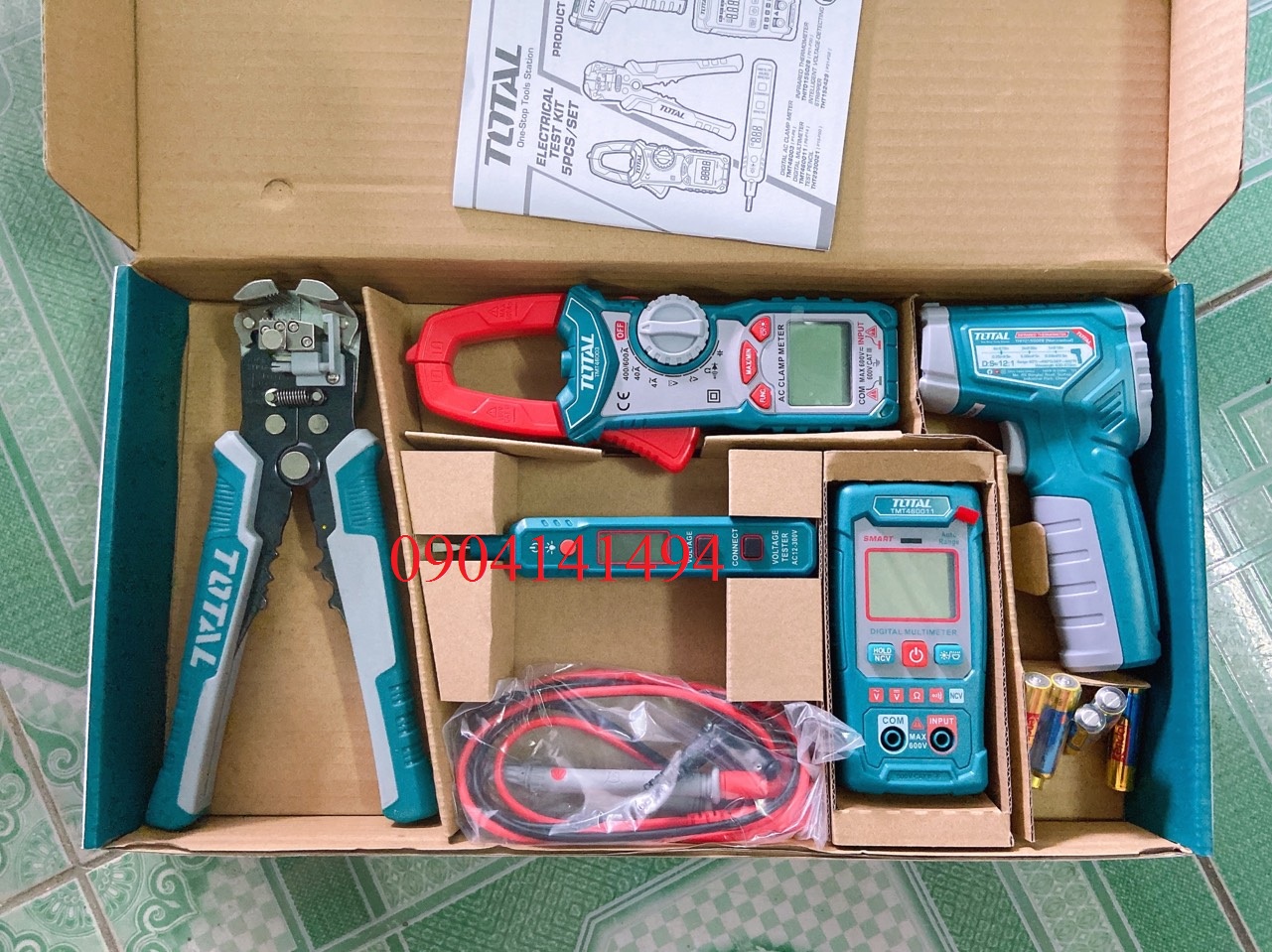 Combo giá siêu rẻ bộ 5 dụng cụ kiểm tra điện tos23026 hàng chính hãng total