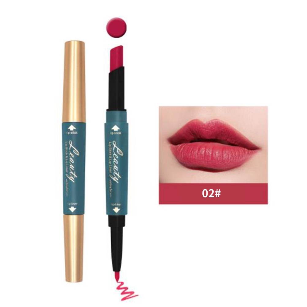 Thỏi son trang điểm môi kèm đầu chì kẻ viền môi 2in1