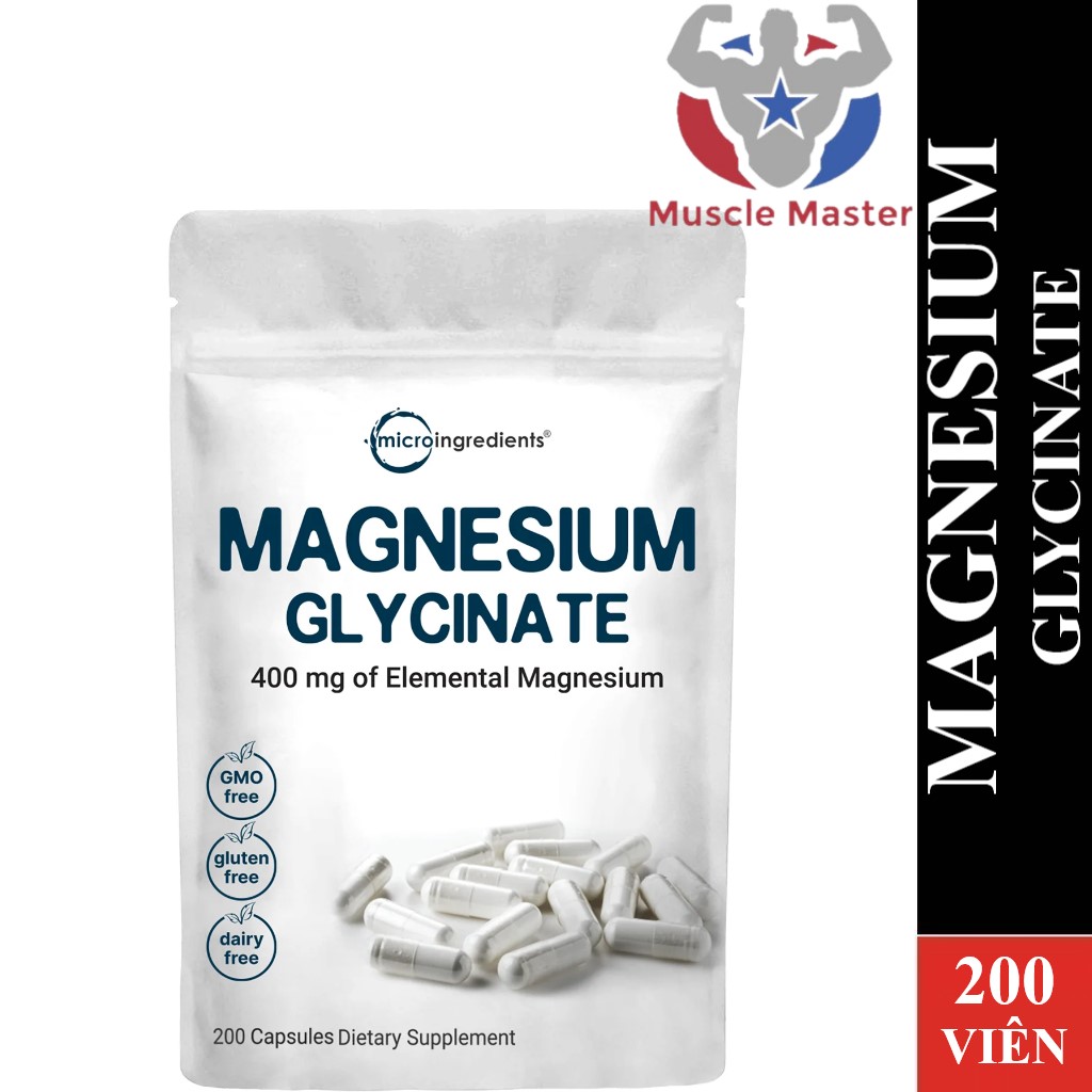 Viên Uống Micro Ingredients Magnesium Glycinate 200 Viên