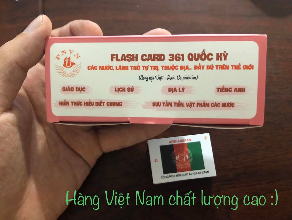 Bộ Flash card 316 quốc kỳ đầy đủ các quốc gia, vùng lãnh thổ, khu độc lập trên thế giới.