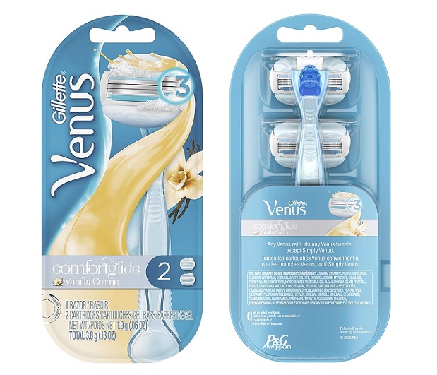 Dao cạo râu Gillette Venus ComfortGlide Vanilla Creme dành cho nữ - 1 cán + 2 lưỡi thay thế (Mỹ)