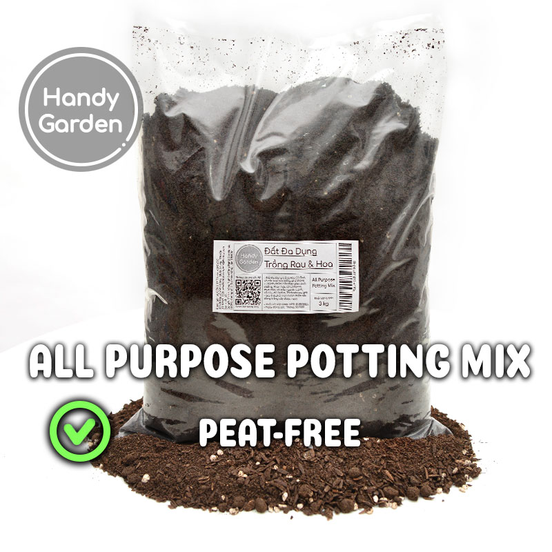 Đất sạch trồng Rau-Hoa Đa Dụng Namix All Purpose Potting Mix dùng trồng các loại Rau Củ Quả, và Hoa Kiểng | Handy Garden