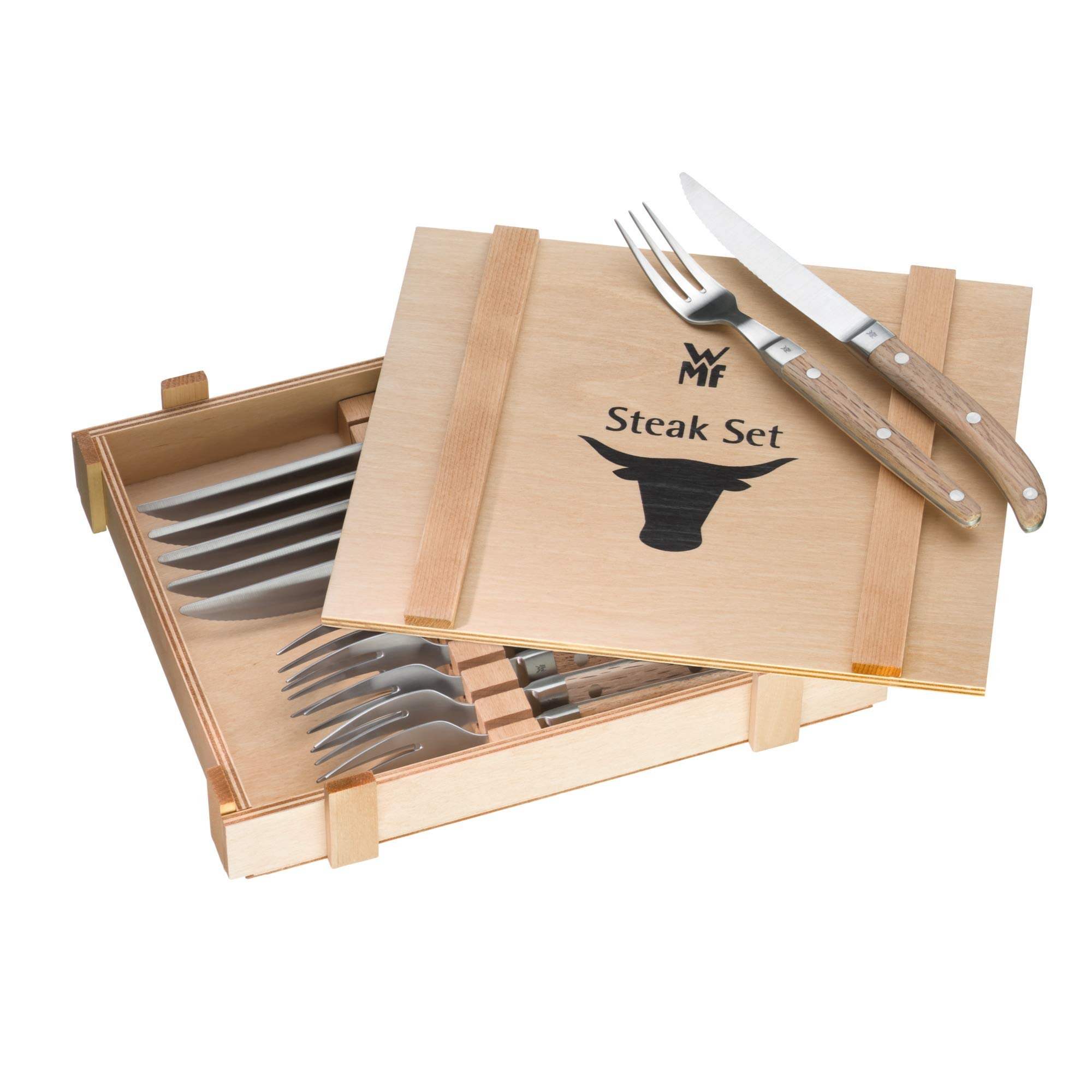 Bộ dao dĩa 12 món WMF Steakbesteck 12-teilig in Holzkiste