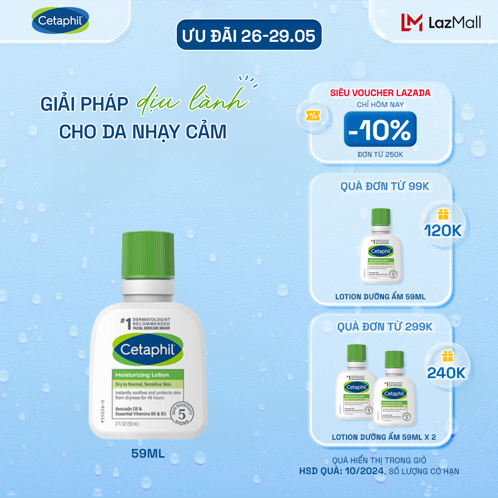 Sữa dưỡng ẩm toàn thân và da mặt Cetaphil Moisturizing Lotion 59ml