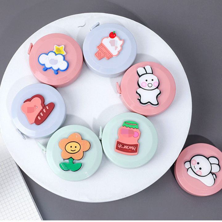 Thước dây thước dây đo vòng eo thước dây cuộn mini rút tự động hình thú cute tiện dụng