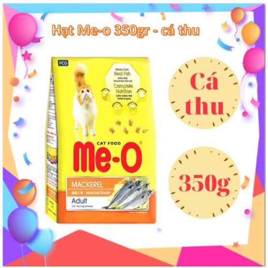 Thức ăn cho mèo vị cá thu - đồ ăn hạt khô me-o adult 350gr - mackerel