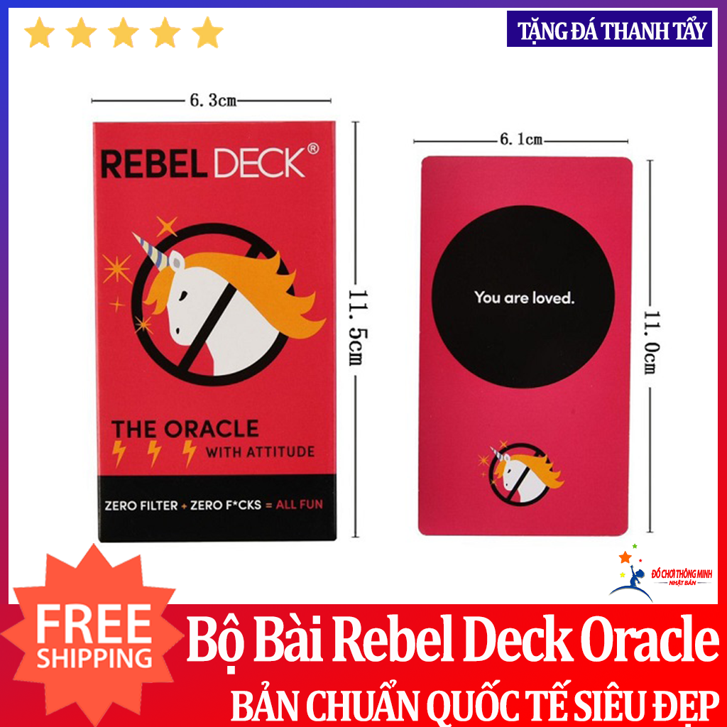 Bài Bói Rebel Deck Oracle Cao Cấp Tặng Đá Thanh Tẩy