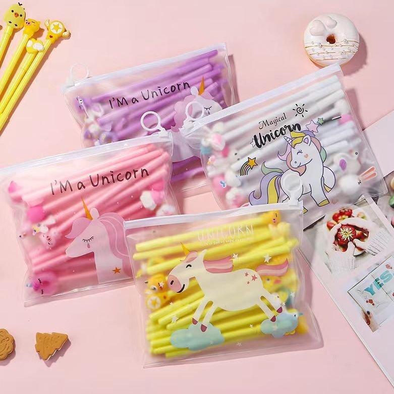 Set 20 cây bút đầu thú mực nước, mưc gel mix nhiều mẫu