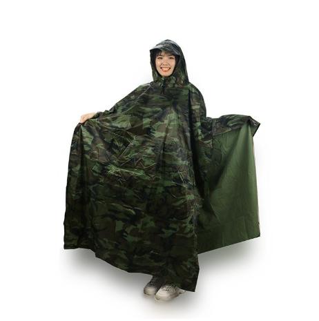 Áo mưa cánh dơi họa tiết rằn ri - vải dù cao cấp - không thấm nước