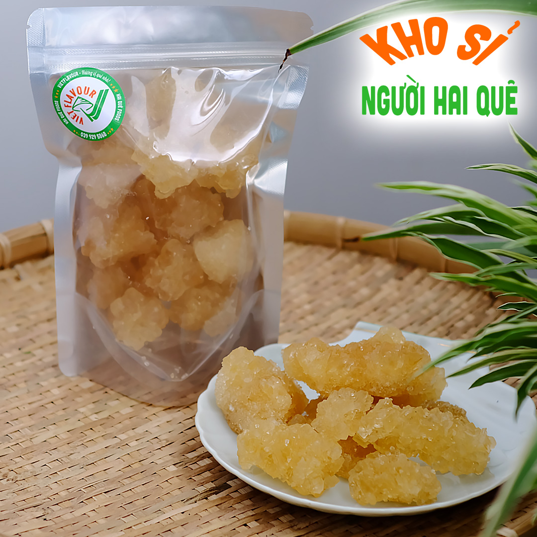 Đường phèn vàng nguyên chất kết tinh tự nhiên 500g | KHO SỈ NGƯỜI HAI QUÊ - HAIQUE FOOD